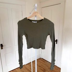 Two long sleeve crop tops